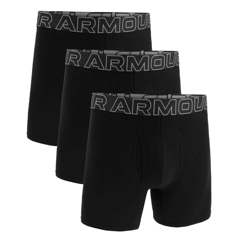 Image of Under Armour Cotton 3 Pack Mens - Black M