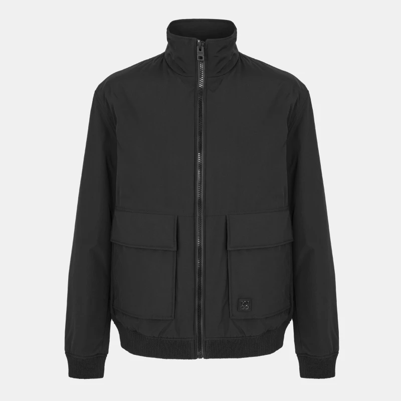 Image of Hugo Mens HUGO Water Repellent Full Zip Bomber Jacket Black male S
