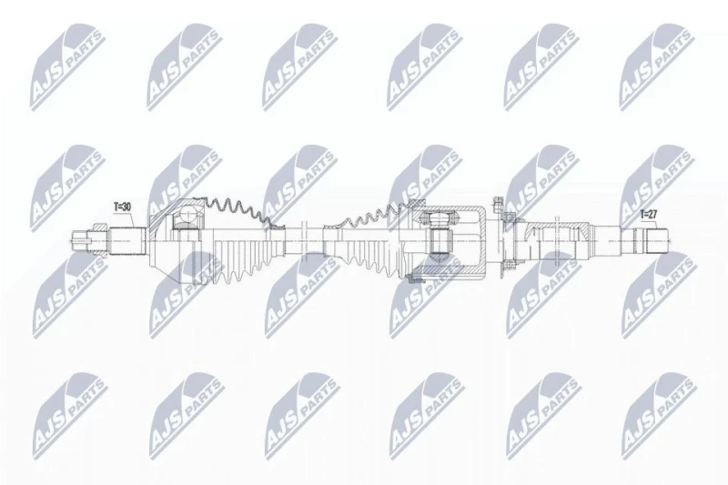 Image of NTY NPW-AR-022 Drive shaft Manual Transmission, Front Axle Right Drive Shaft (13)