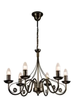 Image of Donato Chandeliers With Fabric Shades, Black, 6x E14