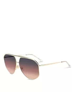 Image of Isabel Marant Geometric Aviator Sunglasses, 64mm