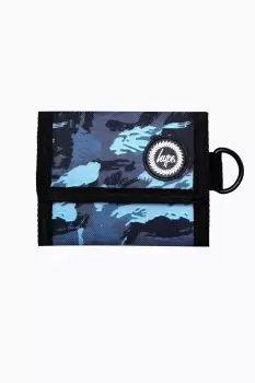 image of HYPE UNISEX GREY GLOOM CAMO CREST WALLET