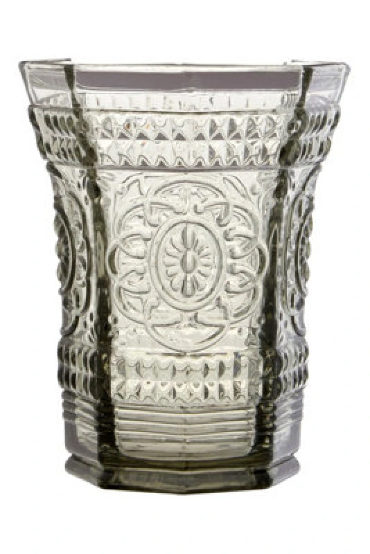 Image of Premier Housewares Baroque Smoked Glass Tumbler Clear