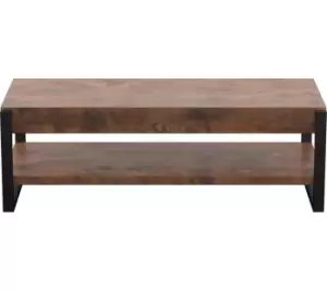 AVF Ridgewood FS1200RIDDW 1200 mm TV Stand - Rustic Dark Wood & Black,Brown