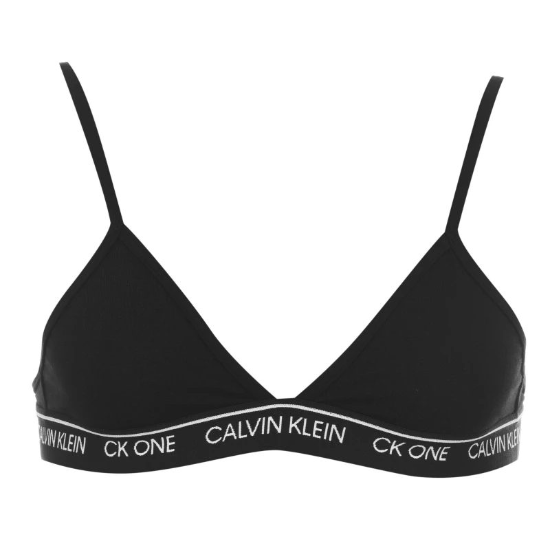 Image of Calvin Klein ONE Cotton Triangle Bra - Black 12