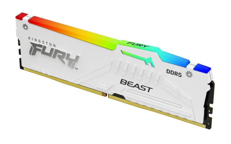 Image of Kingston Technology Kingston Technology FURY Beast 16GB 6000MT/s DDR5 CL30 DIMM White RGB EXPO KF560C30BWEA-16