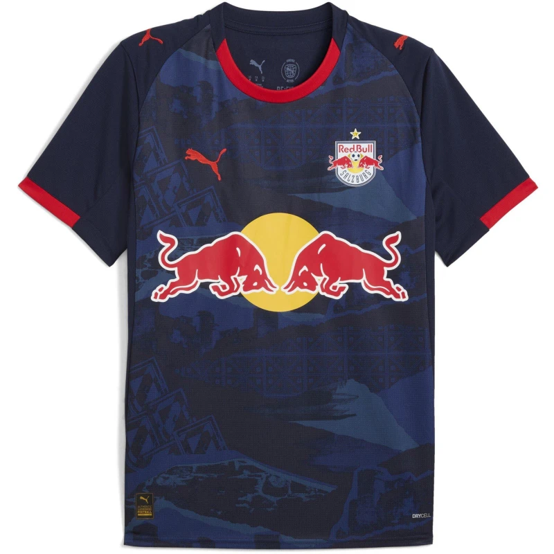 Image of Puma RB Salzburg Away Shirt 2025 2026 Adults Navy/Red male S