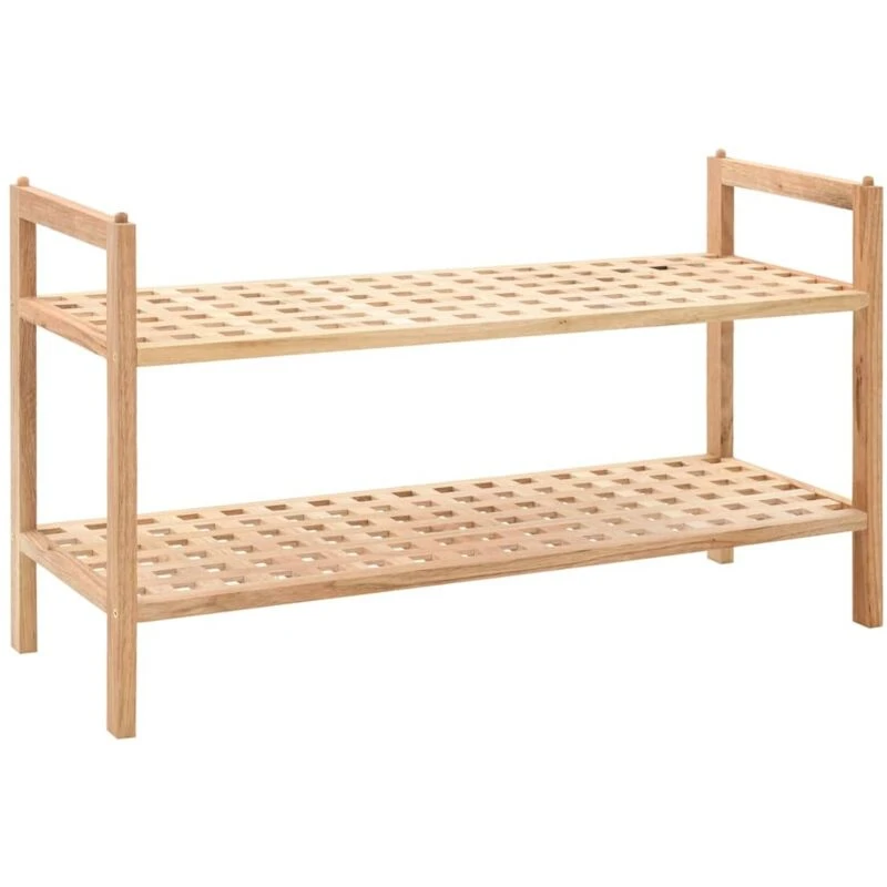 Image of VIDAXL Shoe Rack Solid Walnut Wood 69x26x40cm Vidaxl 8718475715115