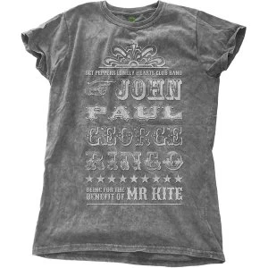 Image of The Beatles - Mr Kite Womens Large T-Shirt - Grey