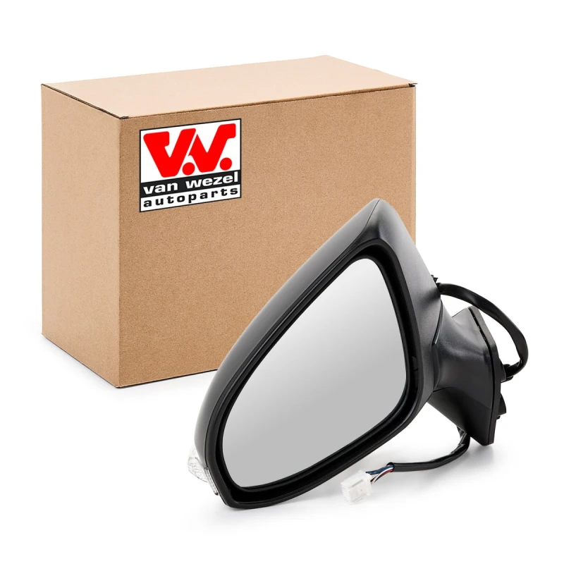 Image of VAN WEZEL 5493807 Wing mirror * HAGUS * Left, Heatable, Over-paintable Outside Mirror (50)