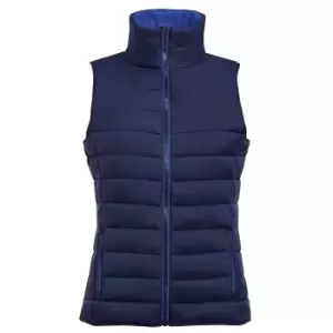 image of SOLS Womens/Ladies Wave Padded Water Repellent Bodywarmer/Gilet (M) (Navy)