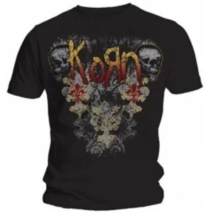 Image of Korn Skulldelis Mens Black T Shirt: Large
