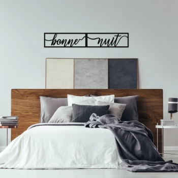 Image of Bonne Nuit 1 - Black Decorative Metal Wall Accessory