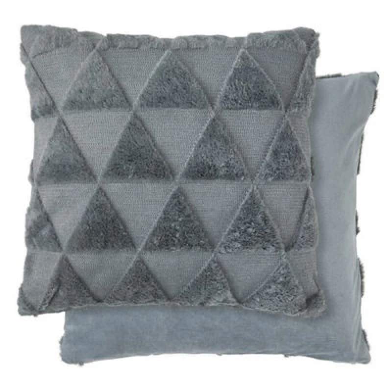 Image of New Edge Blinds Newton Triangle Collection Soft Touch Cushion Cover in Grey Size: 43cm x 43cm Grey Unisex 43cm x 43 cm