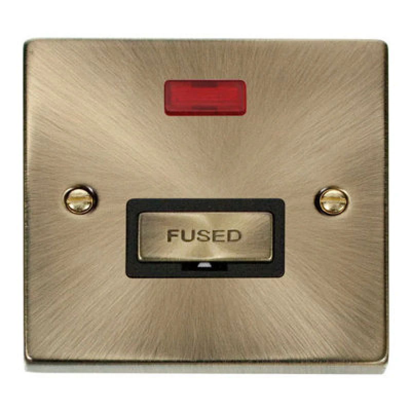 Image of SE Home Antique Brass 13A Fused Ingot Connection Unit With Neon Gold unisex