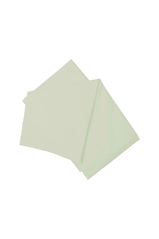 Image of Belledorm Easy Care 200 Thread Count Cotton Polyester Percale Flat Sheet in Pale Green Size: Single Pale Green Unisex Single