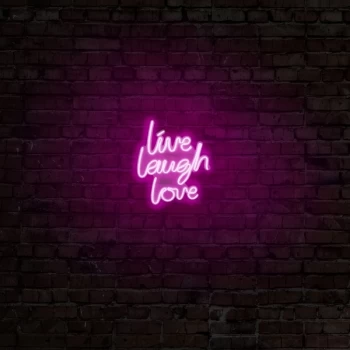 image of Live Laugh Love - Pink Pink Wall Lamp