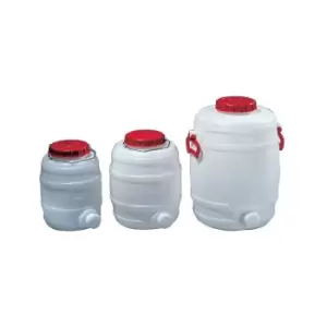 Image of Bidon 15 l PE blanc 1 anse de transport D. d'ouverture de remplissage 120 mm GRA