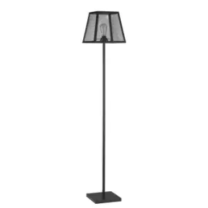 Oscar Floor Lamp With Tapered Shade, Black