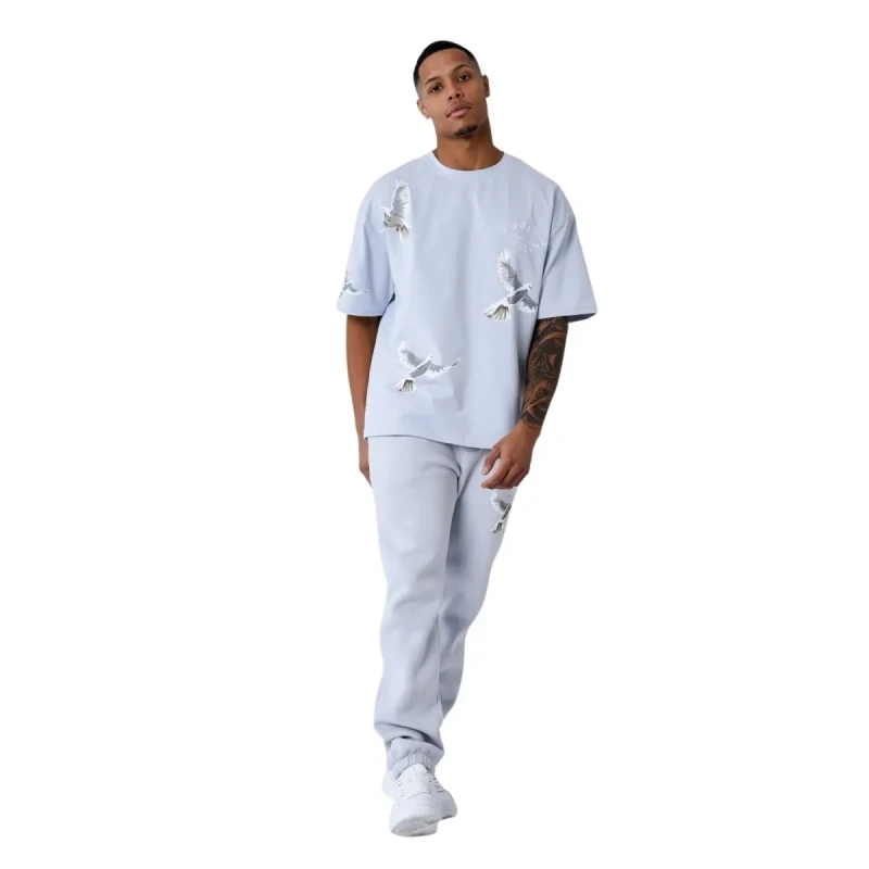 Image of Project X Paris Dove print jogging trousers Project X Paris Bleu Male XL