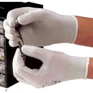 Image of Polyco Gloves Knitted Nylon Nitrile Size 10 Grey White