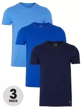 Image of Polo Ralph Lauren 3 Pack T-Shirt - Navy/Blue, Navy/Blue, Size L, Men