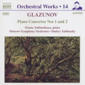 Image of Piano Concertos Nos 1 & 2 by Alexander Konstantinovich Glazunov CD Album