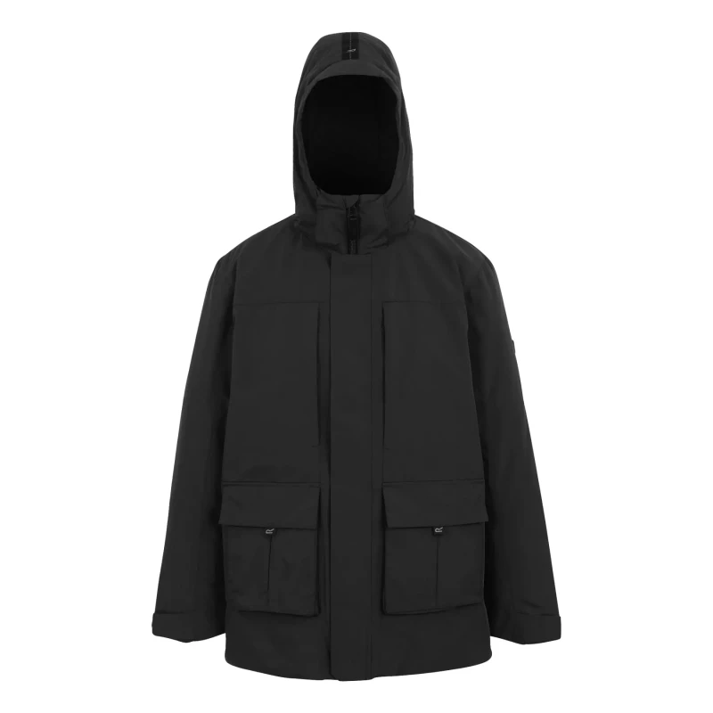 Image of Regatta Regatta Men Marron Waterproof Breathable Insulated Jacket in Jet Black Size: 2X-large Jet Black XXL Male 5063516097969