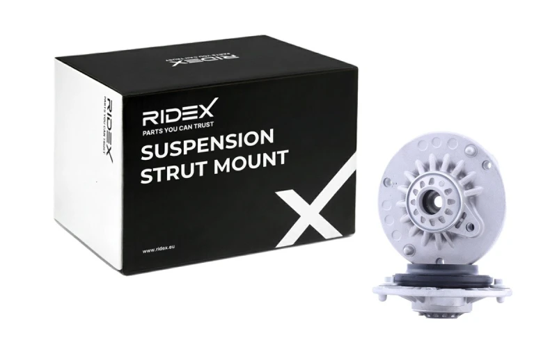 Image of RIDEX 1180S1034 Top strut mount Front Axle, with ball bearing Aluminium Suspension Strut Support Bearing (1180)