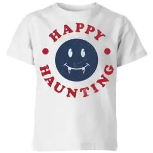 image of Happy Haunting Fang Kids T-Shirt - White - 11-12 Years