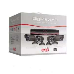 image of ESP 4 Channel Digiview AHD CCTV 4 Bullet Camera Kit - 500GB