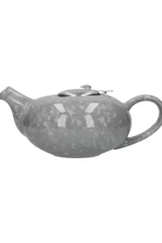 image of Ceramic Pebble Teapot, Gloss Flecked Grey, Four Cup - 900ml Boxed