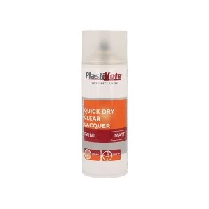Image of PlastiKote Trade Quick Dry Clear Lacquer Spray Satin 400ml