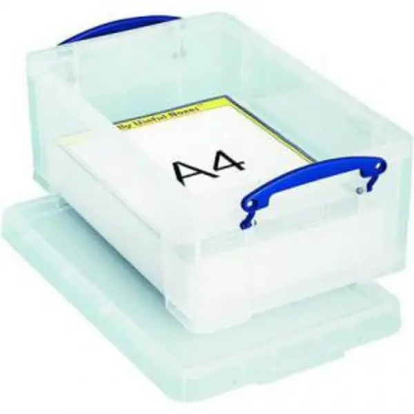 Image of Really Useful Plastic Storage Box 9 Litre Clear - 9CCB 46836RU EXR46836RU