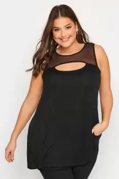 Image of Mesh Cut Out Black Swing Vest