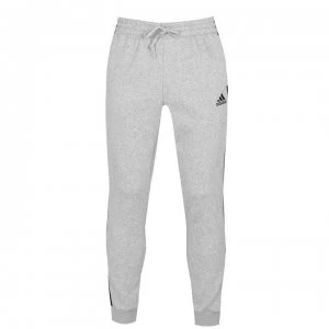 Image of adidas 3 Stripe Fleece Pants Mens - MedGrey/Black