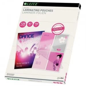 image of Leitz Light Green iLAM Laminating Pouches A3 125 microns 33950