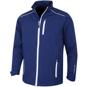 Image of Island Green Waterproof Golf Jacket Mens - Navy/White