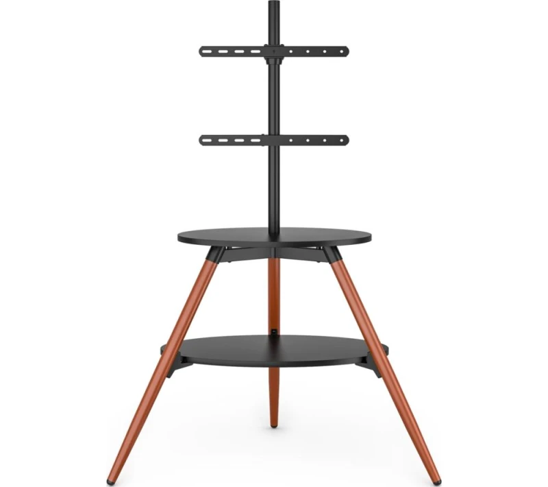 Image of TTAP Ravello 919mm Corner TV Stand with Bracket for up to 65" TVs - Walnut & Black,Brown 5060526642066