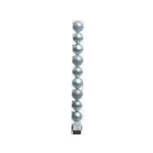 Image of Kaemingk Plain Christmas Bauble (Pack of 10) (One Size) (Blue Mist)