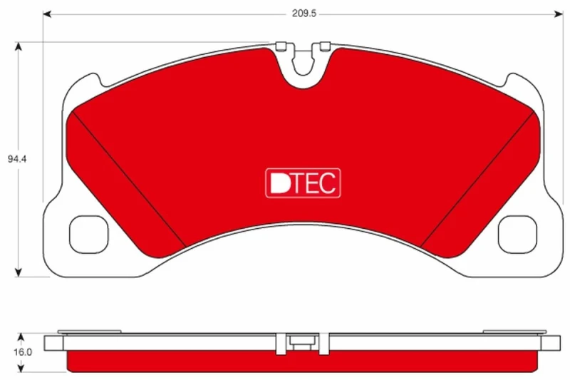 Image of TRW GDB1774DTE Brake pad set prepared for wear warning indicator Brake Pad Set,disc brake (402)