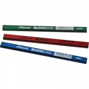 image of Blackedge Assorted Carpenters Pencils Pack of 12