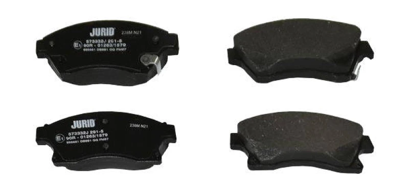 Image of JURID 573332J Brake pad set with acoustic wear warning, without accessories Brake Pad Set,disc brake (402)