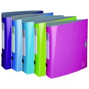Image of Exacompta Iderama 70mm Polypropylene Lever Arch File A4 Assorted Pack