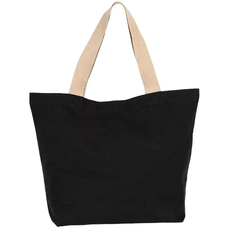 Image of Kimood Womens Large Flat Base Tote Bag in Black Female One Size