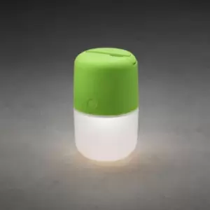 Image of Assisi Outdoor Portable Round Solar Powered Light LED Green, IP44