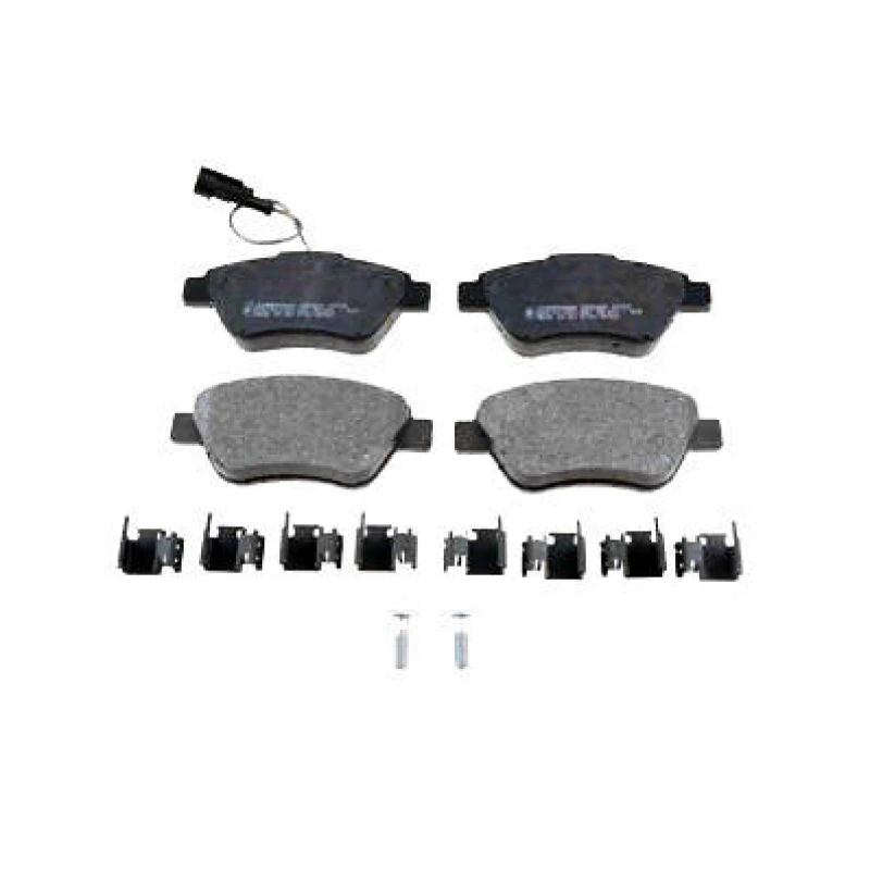 Image of ZIMMERMANN 23705.180.2 Brake pad set Front Axle, incl. wear warning contact, with sliding plate, with bolts/screws Brake Pad Set,disc brake (402)
