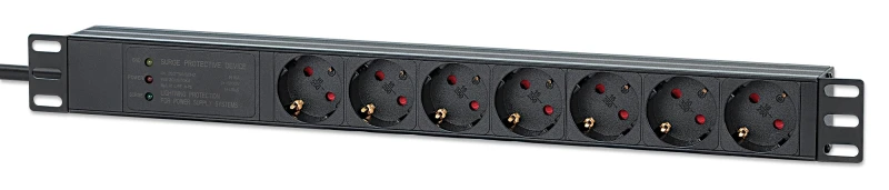 Image of Intellinet 19" 1U Rackmount 7-Output Power Distribution Unit (PDU