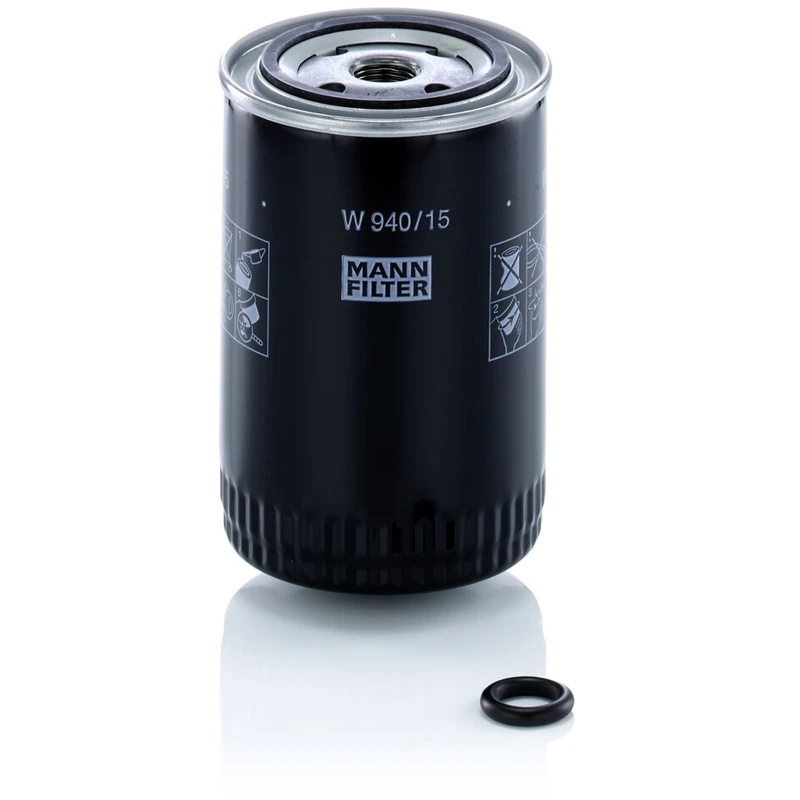 Image of MANN-FILTER W 940/15 n Oil filter Spin-on Filter, with one anti-return valve, with gasket/seal Oil Filter (7)