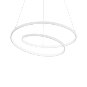 Image of Oz LED Decorative Swirl Integrated Pendant Light White, 3000K